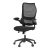 Scaun Modern De Birou Negru Cu Spătar Ergonomic Textil Aerisit Și Cotieră