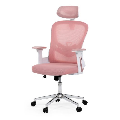 Scaun  roz pivotant , scaun pentru birou cu cotieră 2D , KA-K2031 
