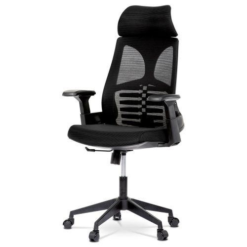 Scaun pivotant Black Mesh cu șezut din plasă, bază transversală din plastic. KA-S247