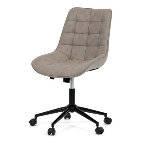 Scaun pivotant de birou cu tapițerie din material bej închis. KA-V3120