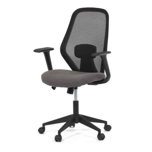 Scaun de birou pivotant de culoare neagră cu mecanism de balansare. KA-V3149