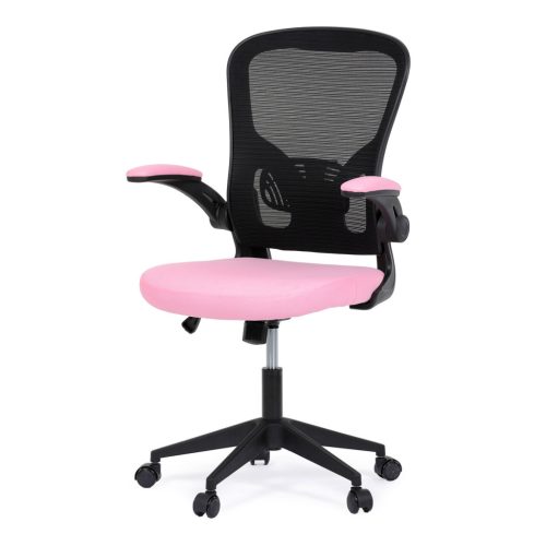 Scaun  roz pivotant , scaun pentru birou cu cotieră ajustabilă  , KA-V317