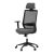 Scaun pivotant negru cu mecanism sincron. KA-V3329
