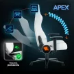 Scaun gaming rotativ culoare alb APEX