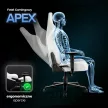 Scaun gaming rotativ culoare alb APEX