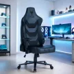 Scaun gaming rotativ culoare negru APEX