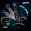 Scaun gaming rotativ culoare negru APEX