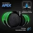 Scaun gaming rotativ culoare negru APEX
