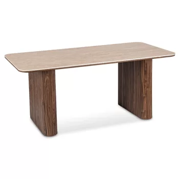   Masă de dining dreptunghiulară 180 cm, finisaj travertin/nuc ARAMIS