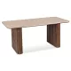 Masă de dining dreptunghiulară 180 cm, finisaj travertin/nuc ARAMIS
