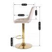 Scaun bar ARCOS bej catifea