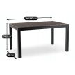 Masă grădină ARGOS 140-180 cm, stejar gri închis-negru