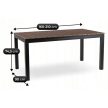 Masă grădină ARGOS 160-210 cm, nuc-negru
