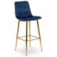 Scaun de bar catifea albastru închis ARIEL