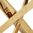 Masă BALI sticlă 100 cm marmură neagră/auriu
