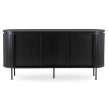 Comodă 160 cm, trei uși, culoare negru BECK