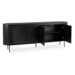 Comodă 200 cm, patru uși, culoare negru BECK
