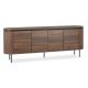 Comodă 200 cm, cu patru uși, finisaj nuc BECK