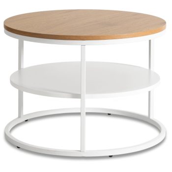 Masă culoare stejar/alb BEST