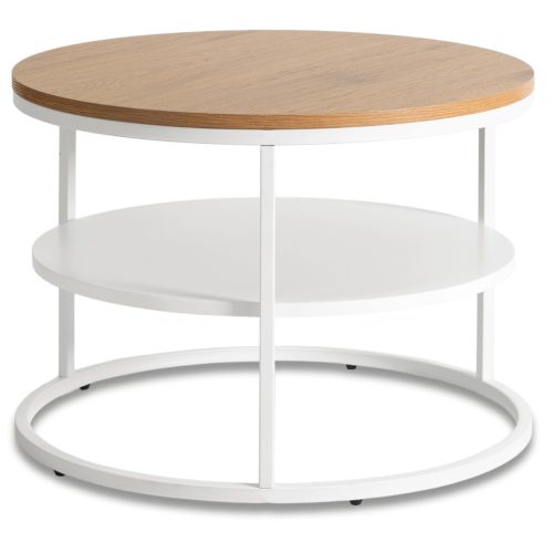 Masă culoare stejar/alb BEST