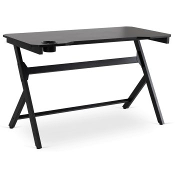 Birou gaming 120 cm, finisaj negru BLECK