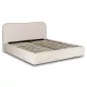 Pat BRISTOL 160x200 cu ladă de depozitare și tapițerie bouclé crem