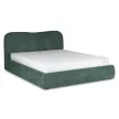 Pat 160x200 cm, cu ladă pentru lenjerie, culoare verde, tapițerie bouclé BRISTOL