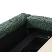 Pat 160x200 cm, cu ladă pentru lenjerie, culoare verde, tapițerie bouclé BRISTOL