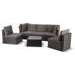 Set mobilier de grădină negru/maro – CALIENTE