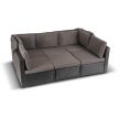 Set mobilier de grădină negru/maro – CALIENTE