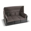Set mobilier de grădină negru/maro – CALIENTE