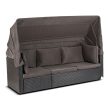 Set mobilier de grădină negru/maro – CALIENTE