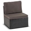 Set mobilier de grădină negru/maro – CALIENTE
