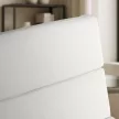 Scaun rotativ piele ecologică albă CAMILO