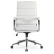 Scaun rotativ piele ecologică albă CAMILO