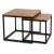 Set măsuțe de cafea culoare stejar auriu/negru CARMI