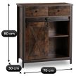 Comodă COLE 70 cm stejar rustic/negru