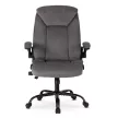 Scaun rotativ gri, tapițat cu velur COMFORT