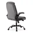 Scaun rotativ gri, tapițat cu velur COMFORT