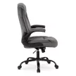 Scaun rotativ gri, tapițat cu velur COMFORT
