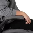 Scaun rotativ gri, tapițat cu velur COMFORT