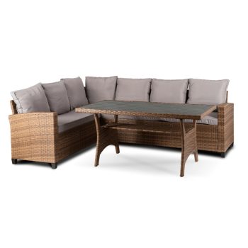 Set mobilier de grădină COMODO maro și gri