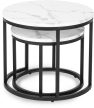 Set măsuțe de cafea cu finisaj efect marmură albă DAFNE