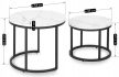 Set măsuțe de cafea cu finisaj efect marmură albă DAFNE