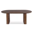 Masă de dining ovală 200 cm, finisaj nuc DARIO