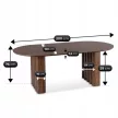 Masă de dining ovală 200 cm, finisaj nuc DARIO
