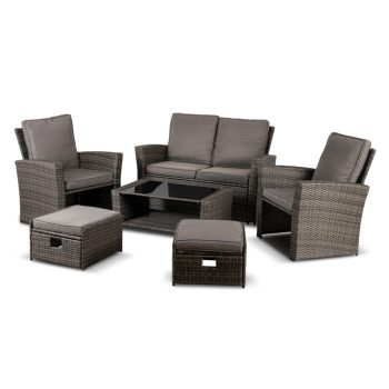 Set mobilier de grădină gri – DELGADO