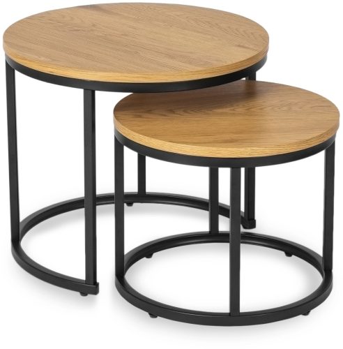 Set măsuțe de cafea culoare stejar auriu DELIA