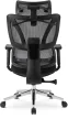 Fotoliu rotativ DELSIN ergonomic negru cu suport picioare