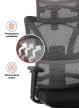 Fotoliu rotativ DELSIN ergonomic negru cu suport picioare